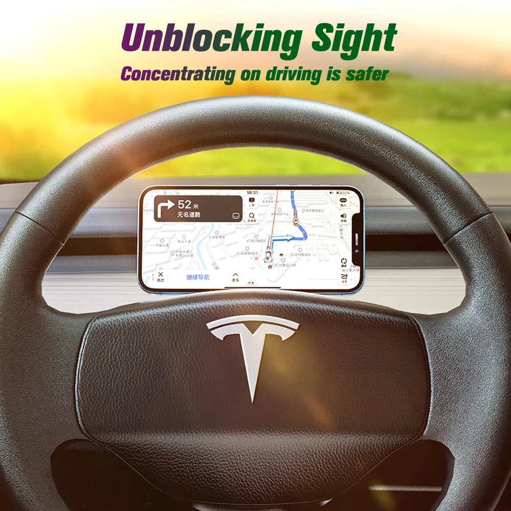 Magnetische telefoonhouder in de auto met Magsafe-technologie, 360 graden rotatie en opvouwbaar ontwerp voor een veilige grip.