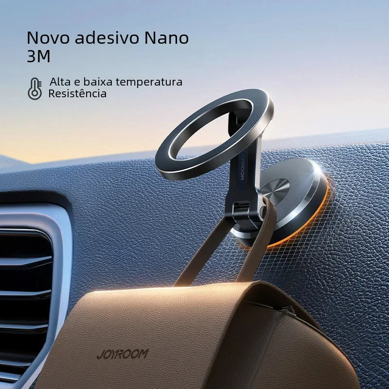 Magnetische telefoonhouder in de auto met Magsafe-technologie, 360 graden rotatie en opvouwbaar ontwerp voor een veilige grip.