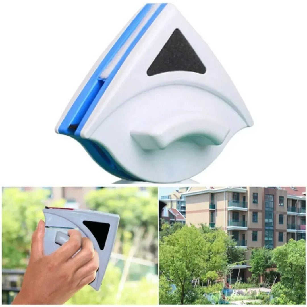 Slimme glasreiniger MagnaShine, ideaal voor veilig ramen lappen op moeilijk bereikbare plekken.