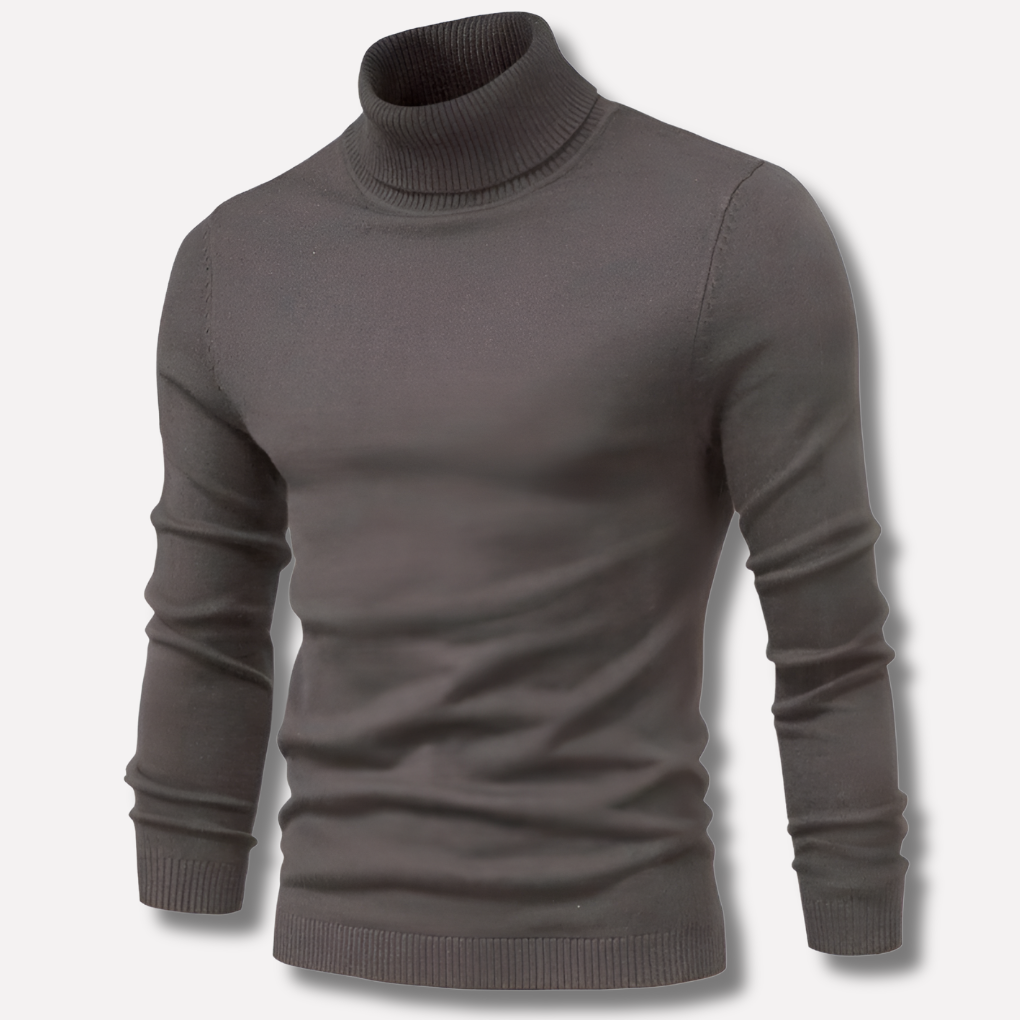 Stijlvolle heren coltrui van zuivere scheerwol, perfect voor een elegante en warme winterlook.