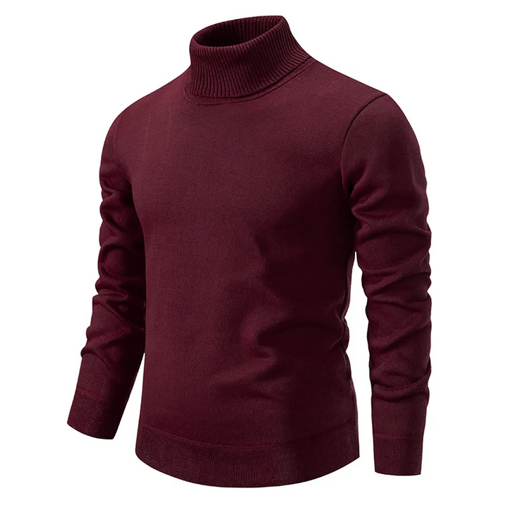 Man draagt elegante en warme scheerwollen coltrui, comfortabele en stijlvolle mannenmode.
