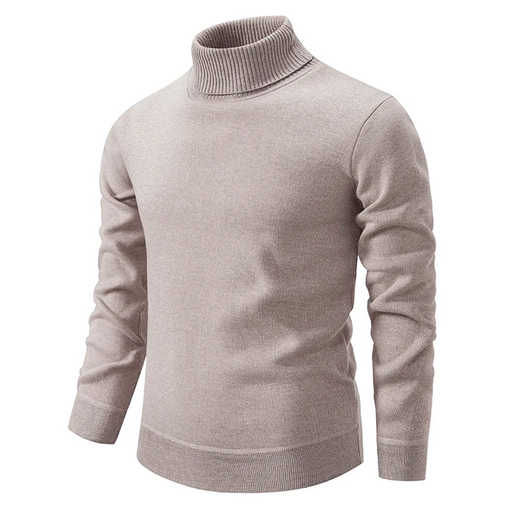 Heren coltrui van 100% scheerwol. Warme, comfortabele en stijlvolle wollen trui voor mannen.