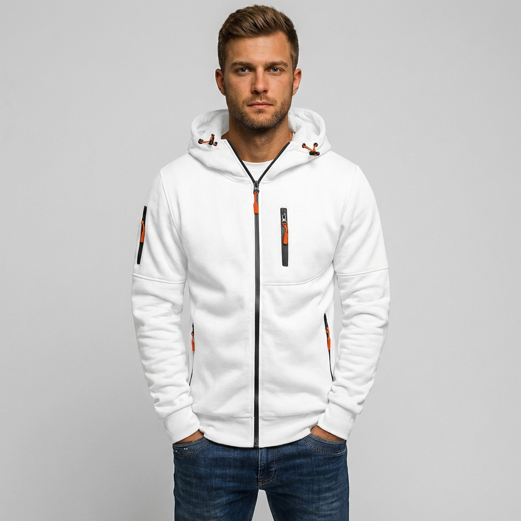 Mannen hoodie met capuchon in een stijlvolle kleur, perfect voor dagelijks casual comfort.