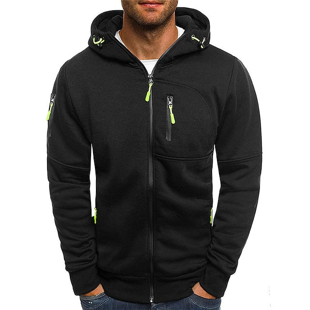 Diverse kleuren heren hoodies met capuchon, gemaakt van comfortabel polyester katoen.