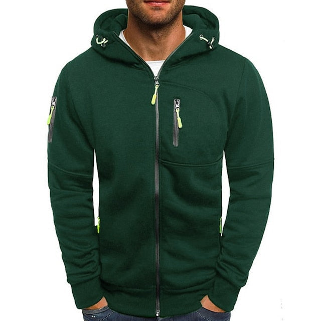Mannen hoodie met capuchon en praktische kangoeroezak, comfortabel en stijlvol voor elke man.