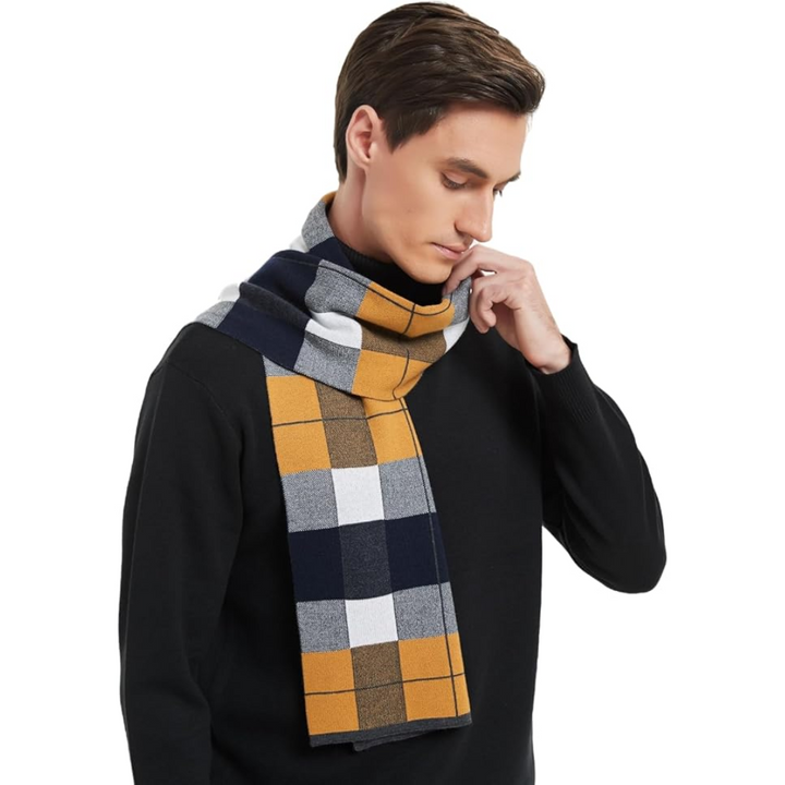 Mannen kasjmier wintersjaal Ryan, luxe en warm, perfect accessoire voor stijlvolle heren.