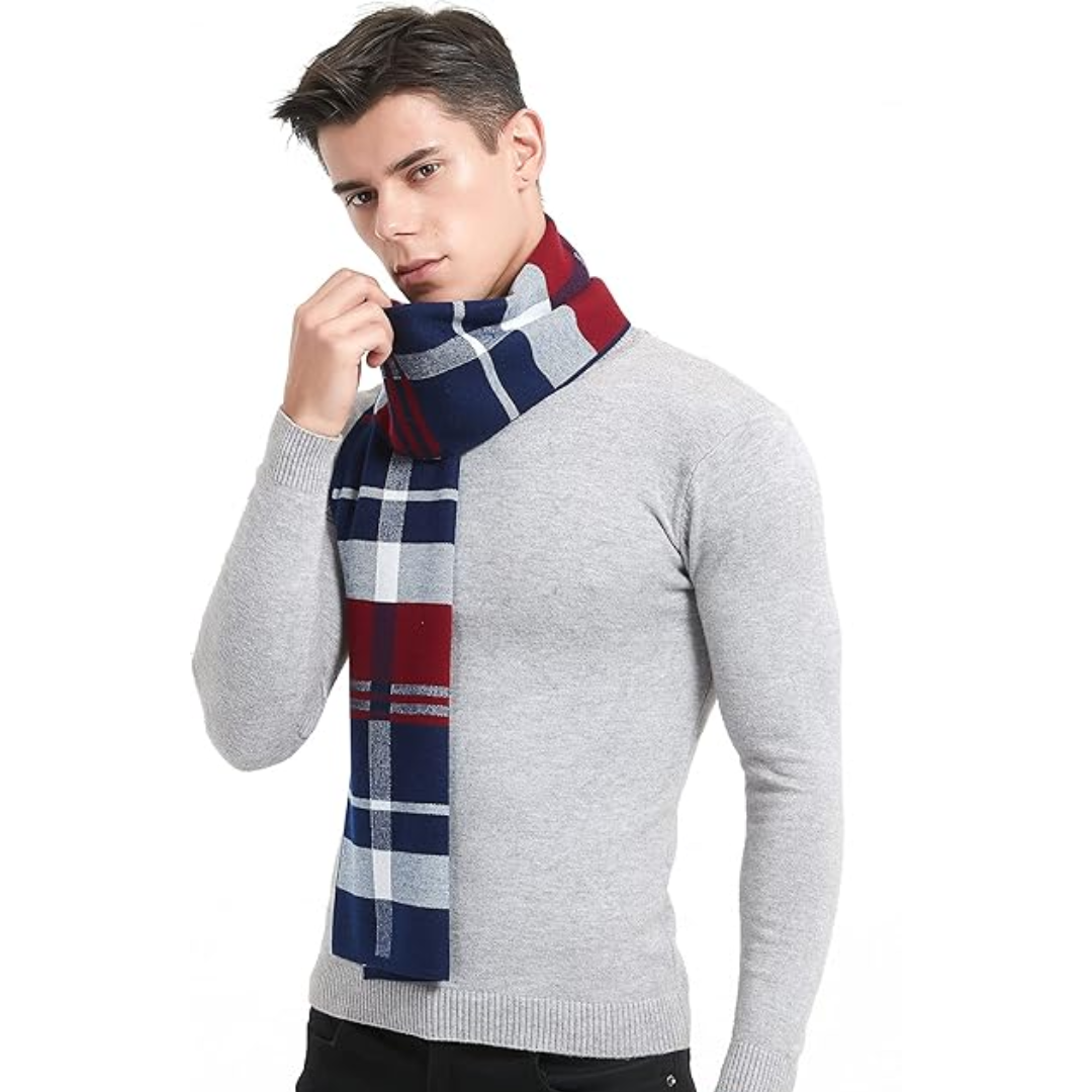 Luxe heren kasjmier sjaal, Ryan, zachtheid en stijl voor de moderne man in de winter.