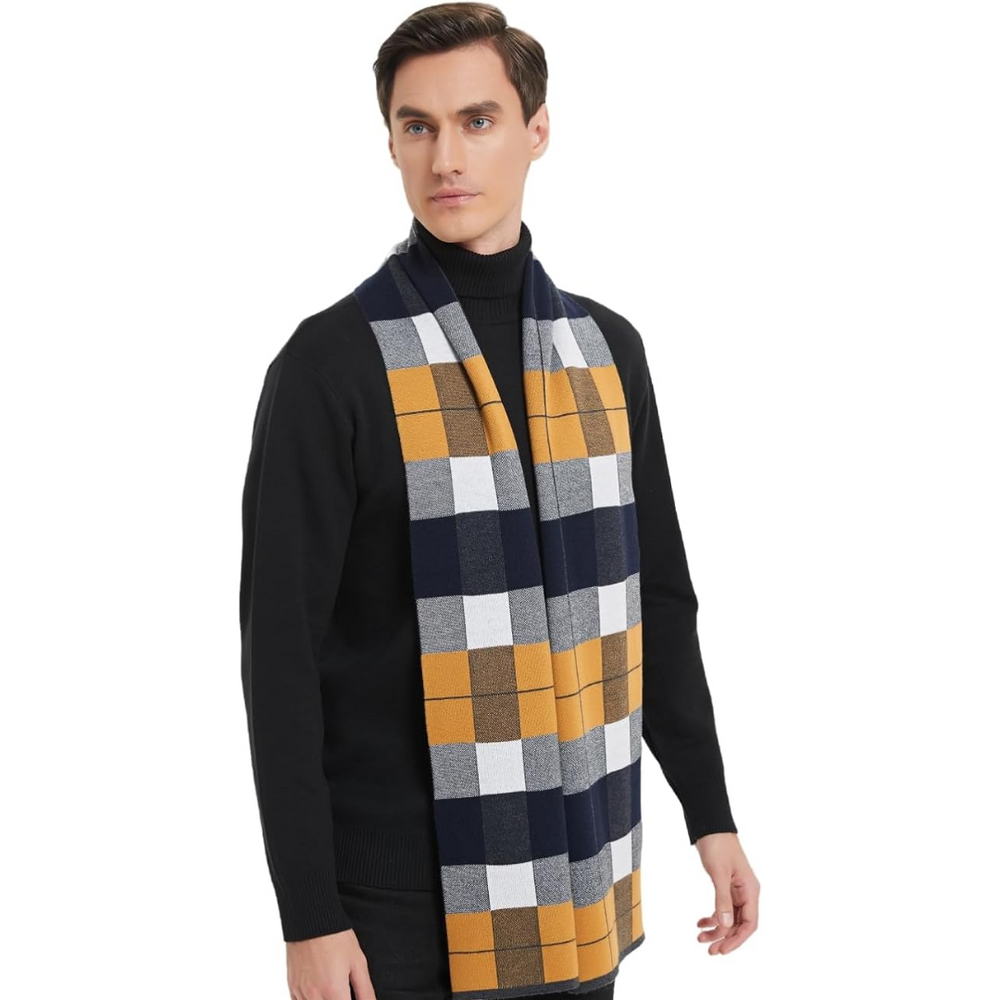 Zachte kasjmier sjaal voor mannen, ideaal voor de winter, elegant en comfortabel.