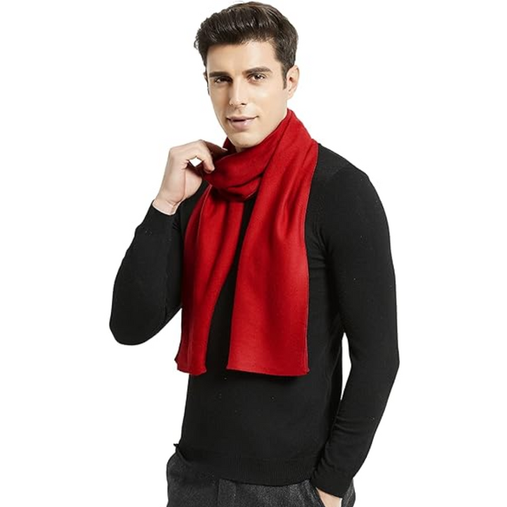Stijlvolle heren sjaal van puur kasjmier, Ryan model, biedt ultieme warmte en luxe.