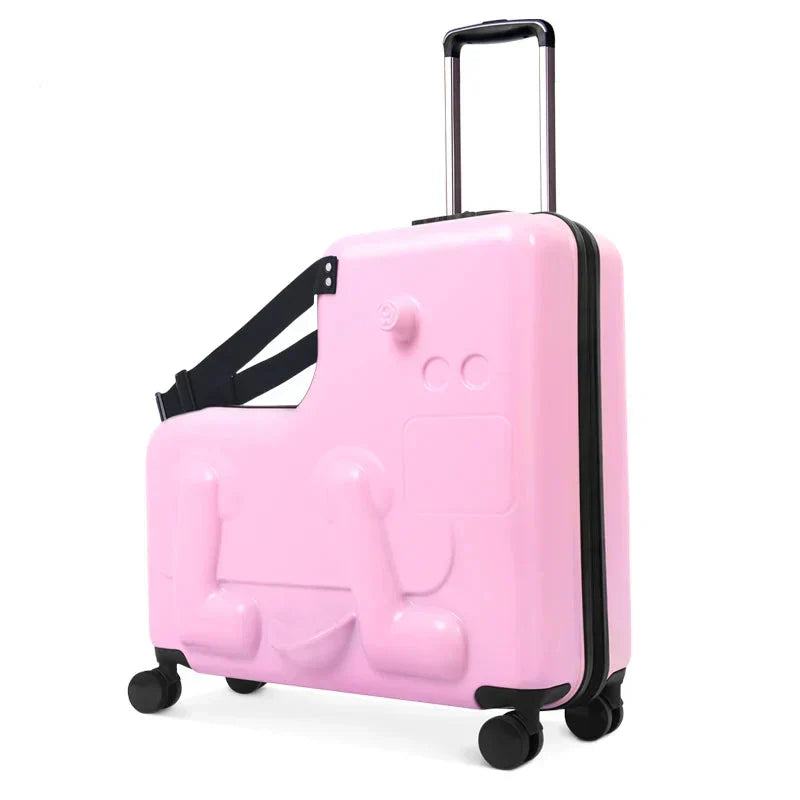 Verstelbare handgreep Milan kinder trolley, comfortabele kinderreiskoffer voor kleine reizigers.