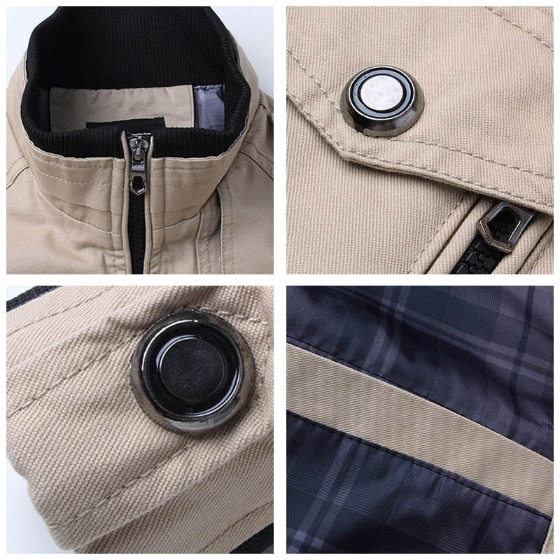 Stijlvol slim fit militair heren winterjack, perfect voor casual herenmode in de winter.