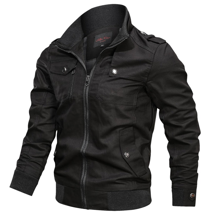Warm en stoer militair heren winterjack, winddichte buitenkleding voor herfst en winter.