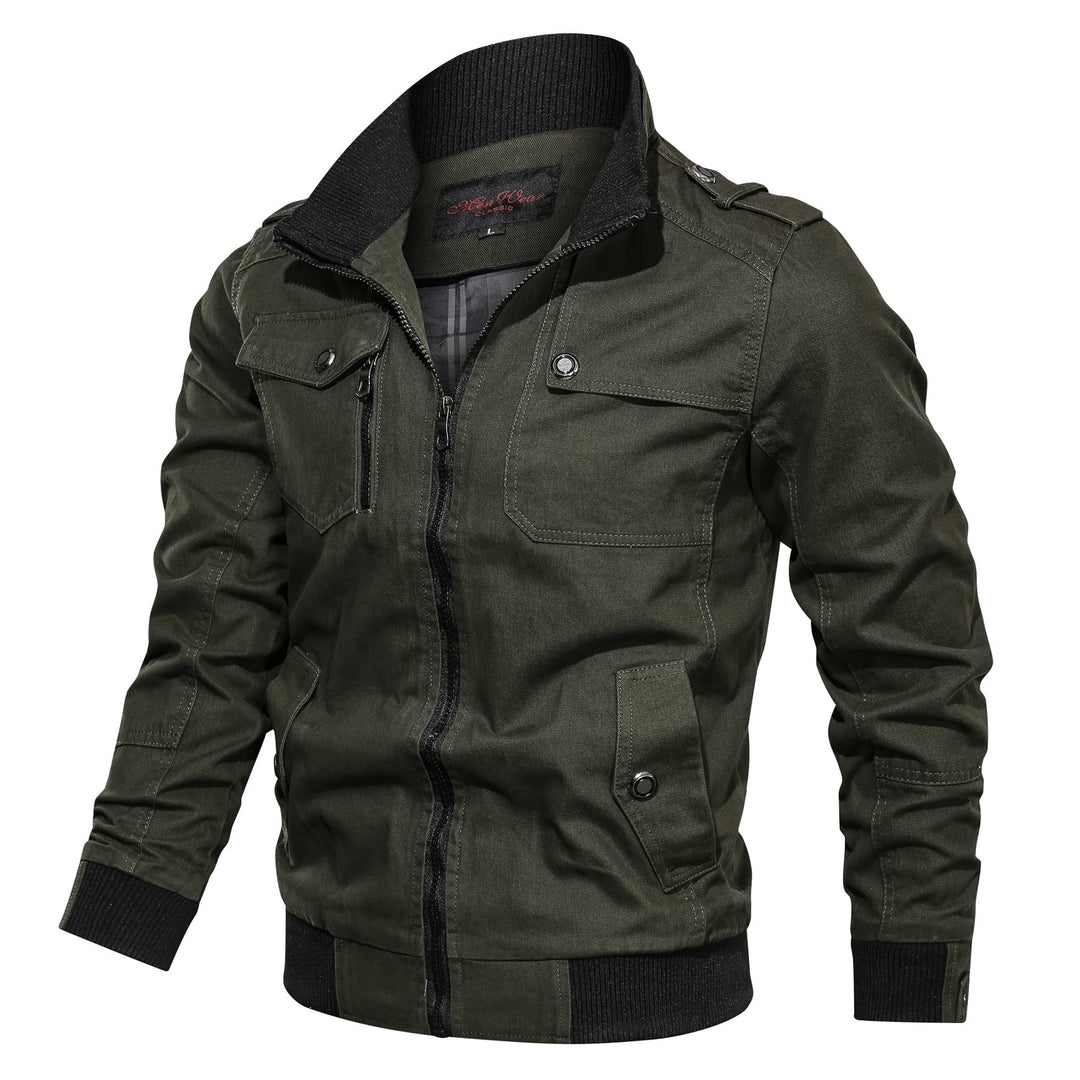 Veelzijdig heren winterjack, militair design, warme en winddichte bovenkleding.
