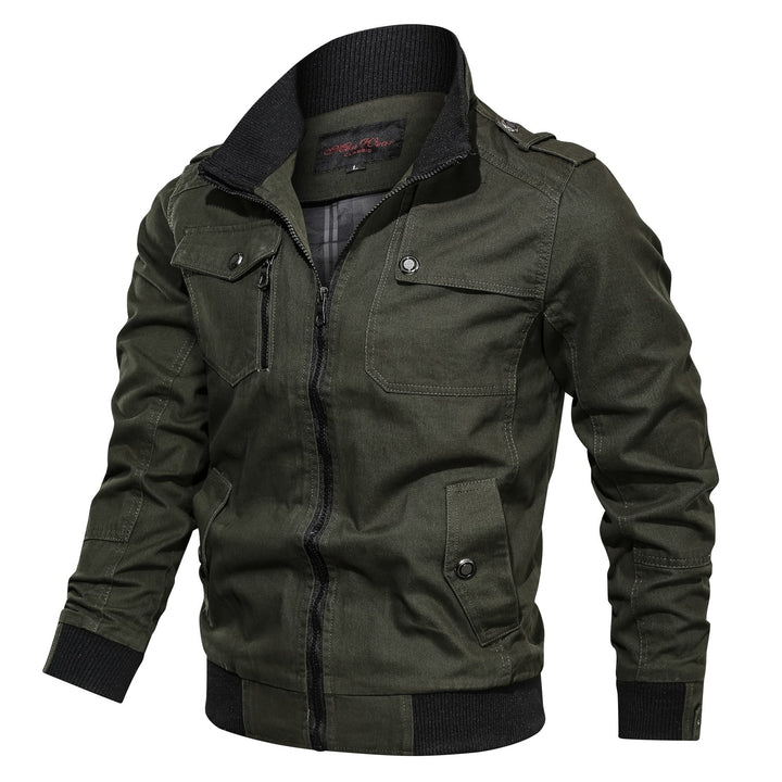 Veelzijdig heren winterjack, militair design, warme en winddichte bovenkleding.