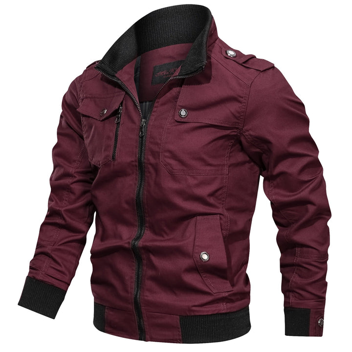 Warm militair heren winterjack, winddicht en stijlvol, voor comfortabele herenmode in herfst en winter.