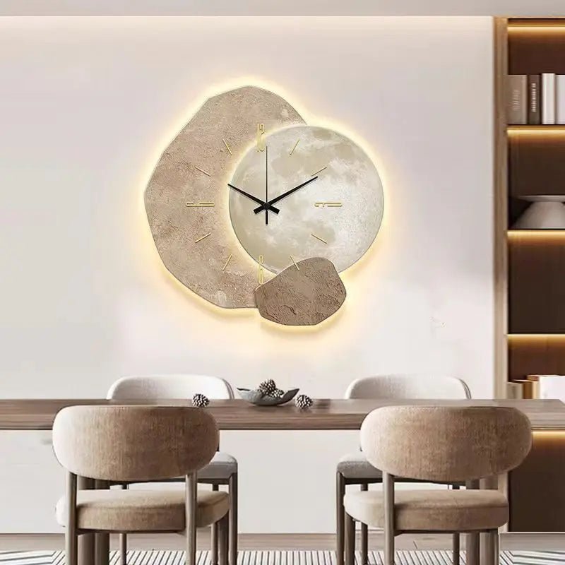 Stille wandklok in Scandinavische stijl, strak design. Geschikt voor woonkamer, slaapkamer of kantoor.