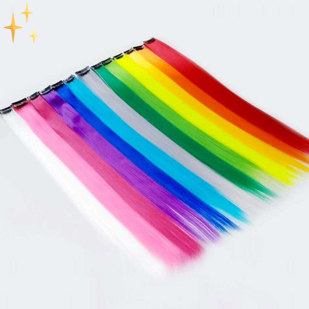 Unisex Regenboog Clip-in Haarverlengingen