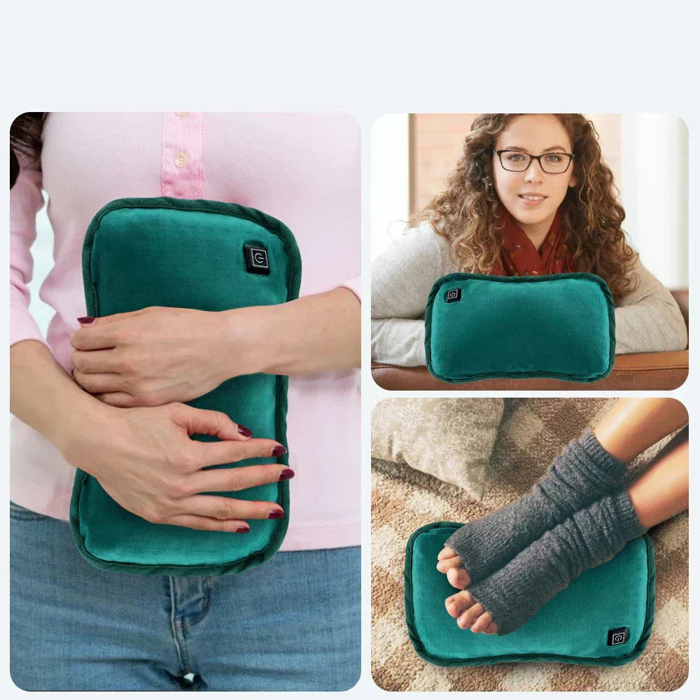 Draagbaar USB-verwarmingskussen 30x20 cm, zacht materiaal, USB-aansluiting, ideaal voor warmte onderweg en ontspanning op koude dagen