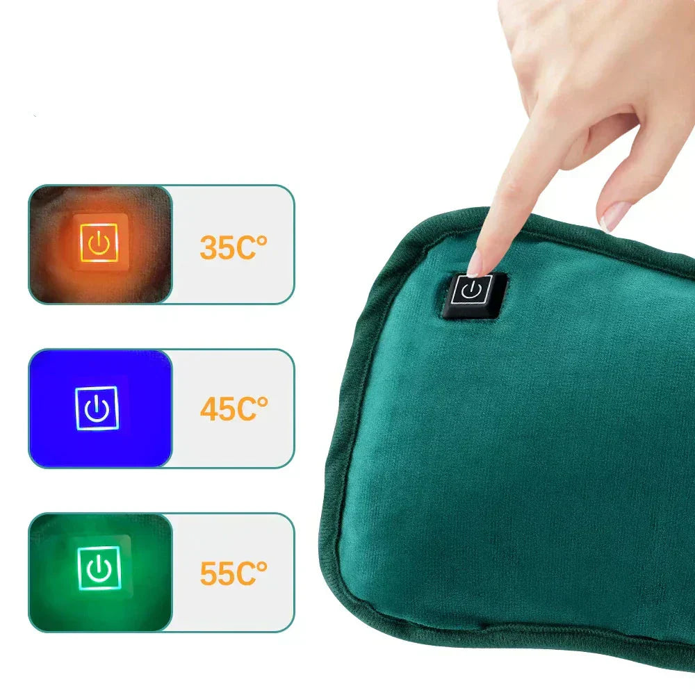 Draagbaar USB-verwarmingskussen 30x20 cm, zacht materiaal, USB-aansluiting, ideaal voor warmte onderweg en ontspanning op koude dagen