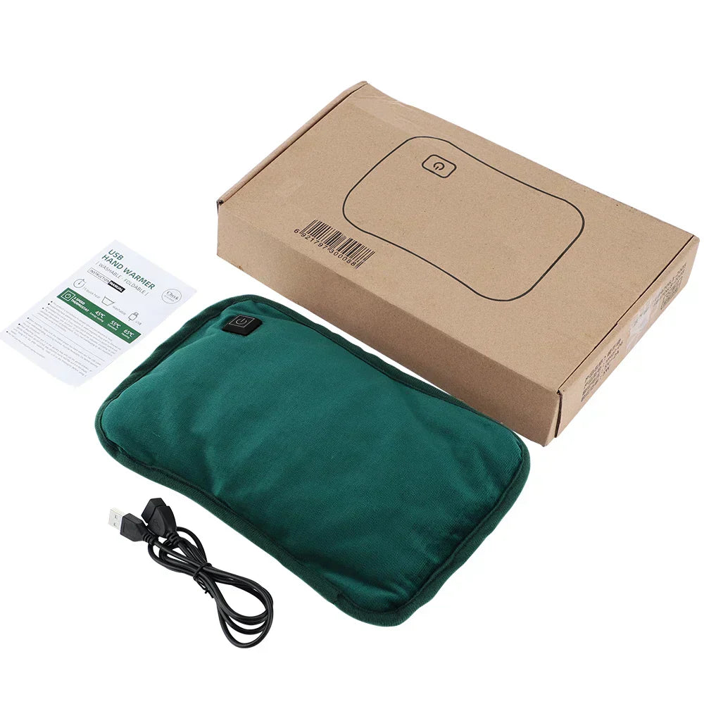 Draagbaar USB-verwarmingskussen 30x20 cm, zacht materiaal, USB-aansluiting, ideaal voor warmte onderweg en ontspanning op koude dagen