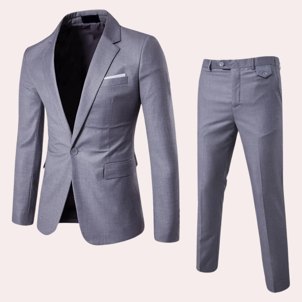 Modern Maxim herenpak voor de stijlvolle man. Comfortabel, elegant en perfect voor elke gelegenheid.