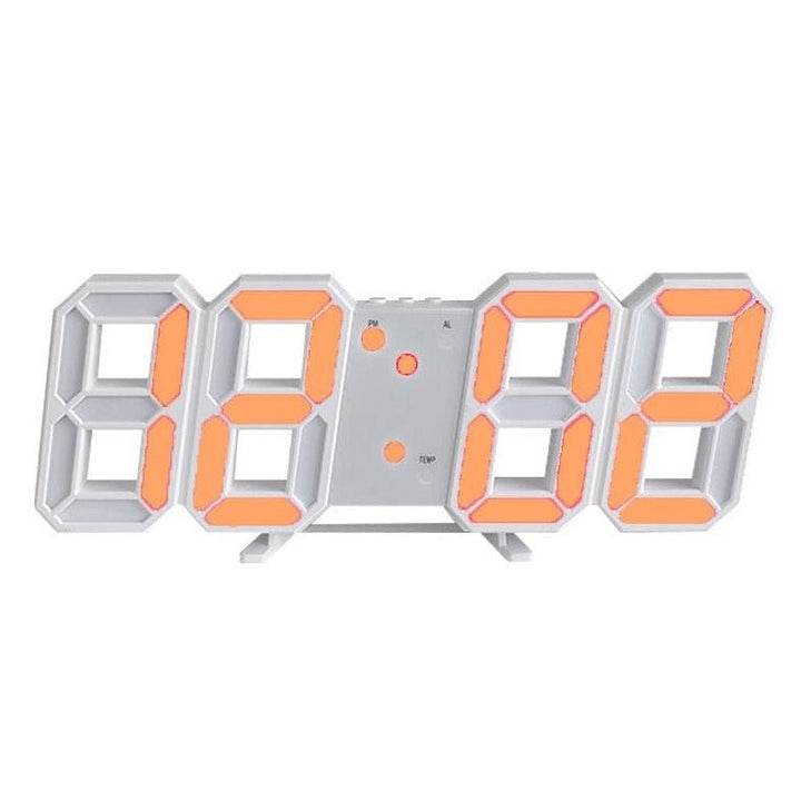 Moderne 3D LED wandklok, dimbaar, minimalistisch design, veelzijdig voor woonkamer, kantoor en slaapkamer