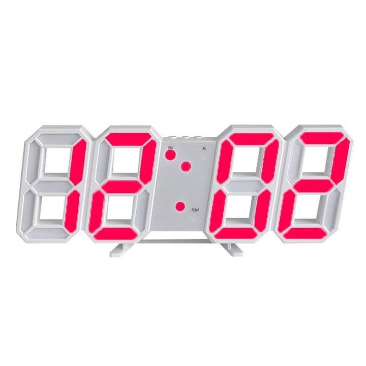 Moderne 3D LED wandklok, dimbaar, minimalistisch design, veelzijdig voor woonkamer, kantoor en slaapkamer