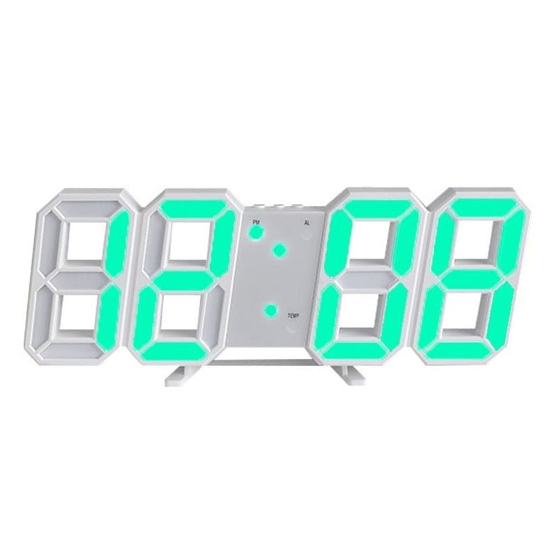 Moderne 3D LED wandklok, dimbaar, minimalistisch design, veelzijdig voor woonkamer, kantoor en slaapkamer
