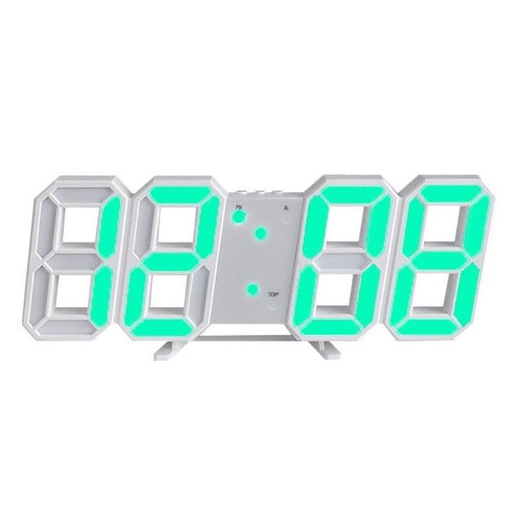 Moderne 3D LED wandklok, dimbaar, minimalistisch design, veelzijdig voor woonkamer, kantoor en slaapkamer