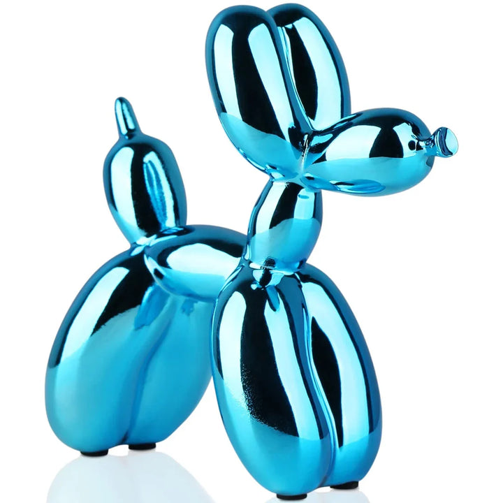 Moderne ballon dier sculptuur: glanzend reflecterend oppervlak, creatieve woondecoratie, speelse elegantie