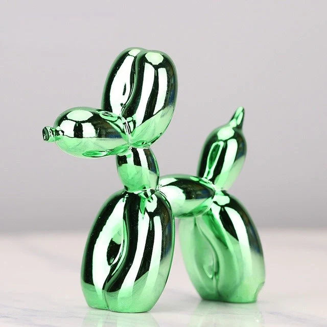 Moderne ballon dier sculptuur: glanzend reflecterend oppervlak, creatieve woondecoratie, speelse elegantie
