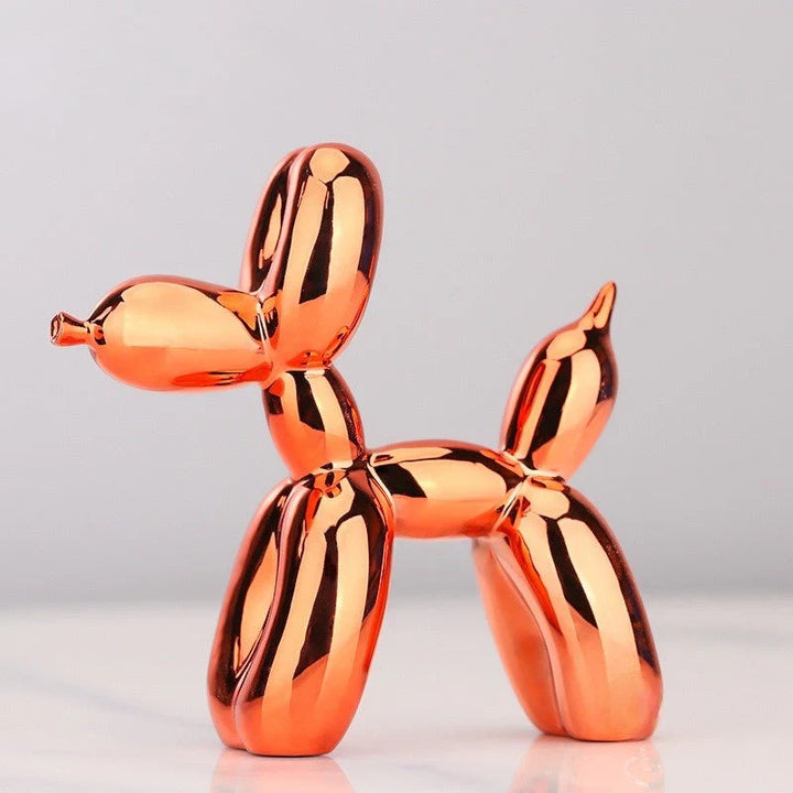 Moderne ballon dier sculptuur: glanzend reflecterend oppervlak, creatieve woondecoratie, speelse elegantie