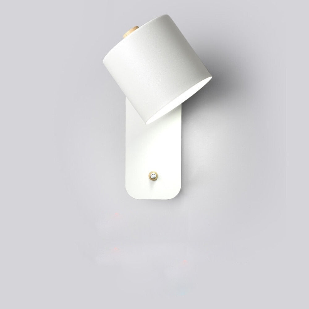 Dubbele grijze LED wandlamp, modern design met schakelaar