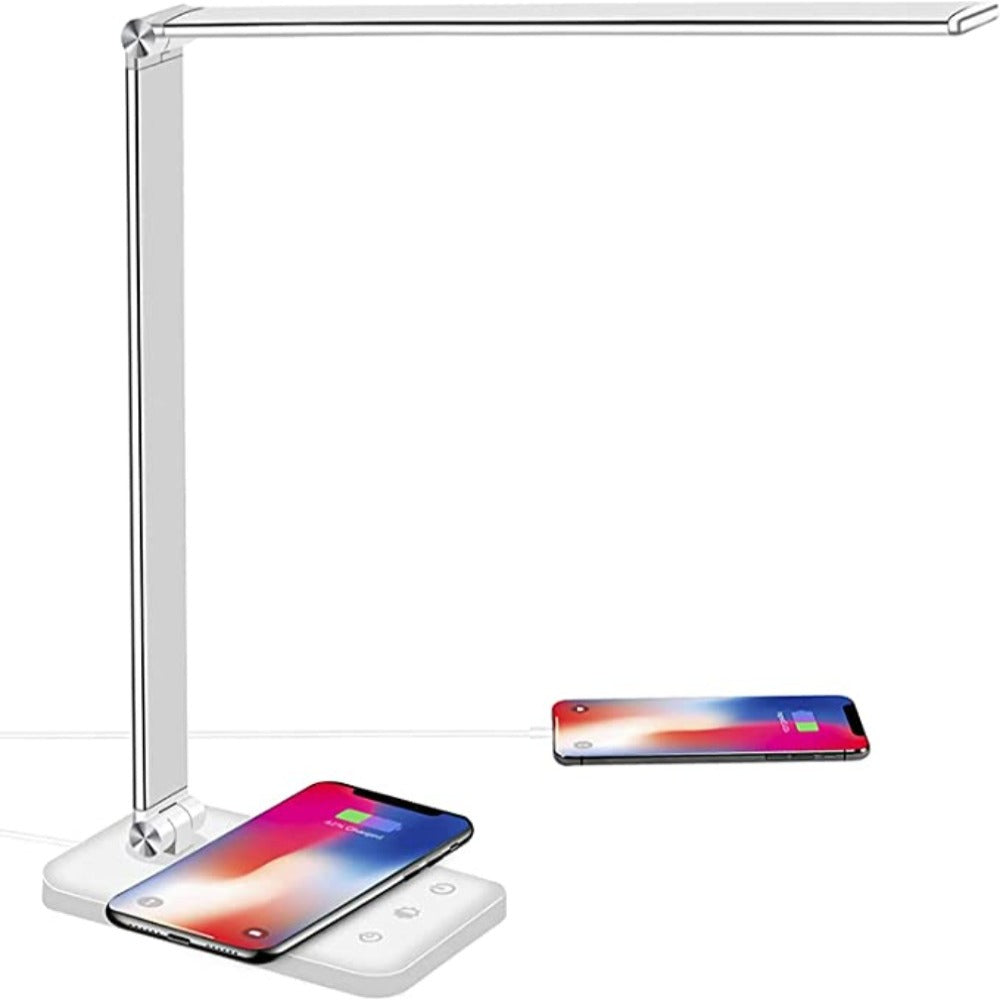 Instelbare LED tafellamp BrightEase met touchscreen, dimfunctie & USB-oplaadpunt voor optimale verlichting.