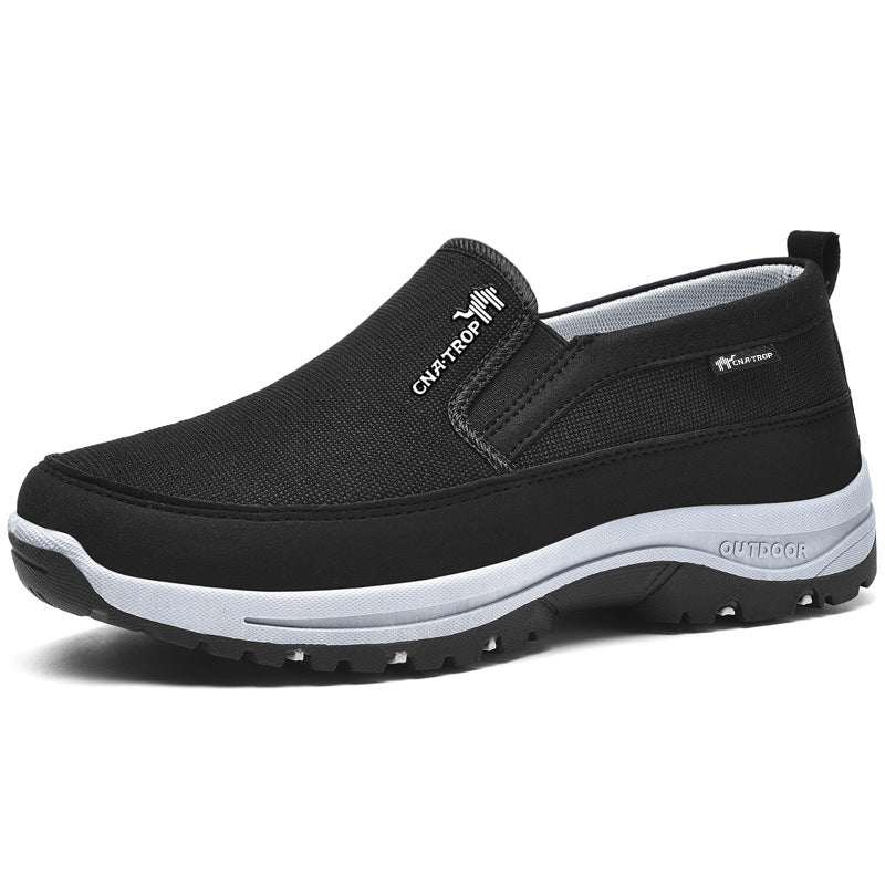 Moderne grijze orthopedische sneakers, ademend, ideaal voor pijnvrij staan en lopen.