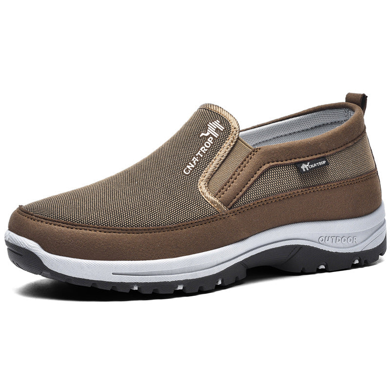 Moderne grijze orthopedische sneakers, ademend, ideaal voor pijnvrij staan en lopen.