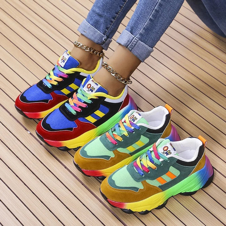 Moderne orthopedische sportschoenen voor dames, stijlvol en comfortabel, met antislipzolen en een eigentijds design.