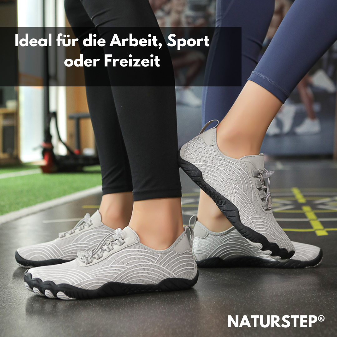 Stijlvolle en ergonomische unisex barefoot schoenen in het wit, zwart, grijs of babyblauw, perfecte pasvorm en comfort