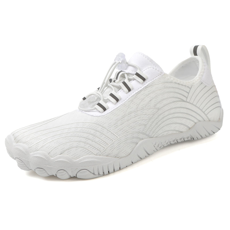 Stijlvolle en ergonomische unisex barefoot schoenen in het wit, zwart, grijs of babyblauw, perfecte pasvorm en comfort