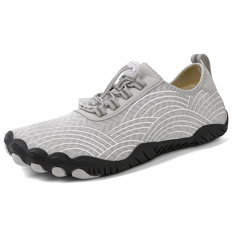 Stijlvolle en ergonomische unisex barefoot schoenen in het wit, zwart, grijs of babyblauw, perfecte pasvorm en comfort