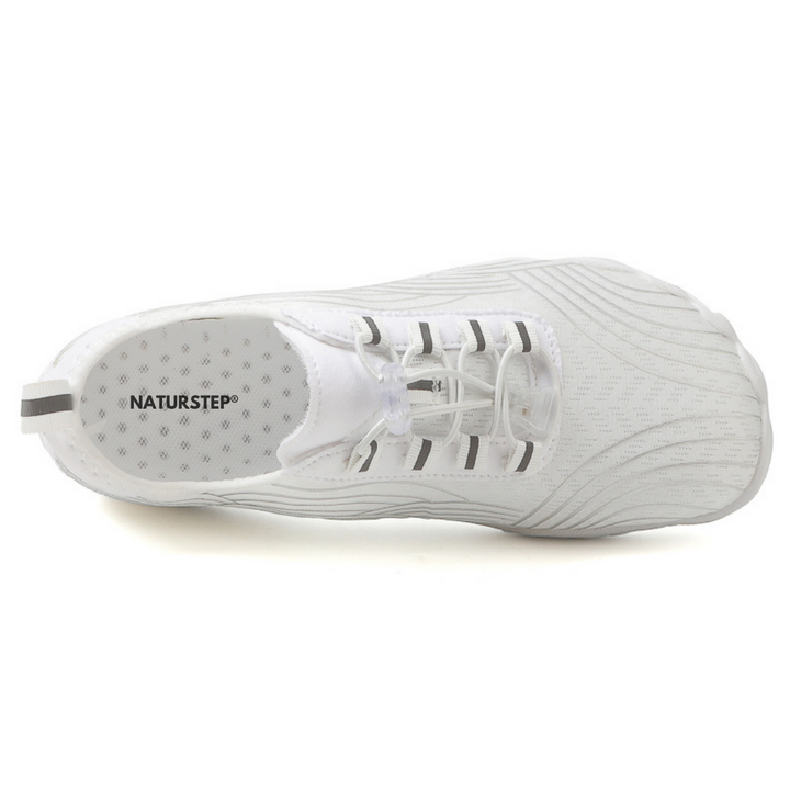 Stijlvolle en ergonomische unisex barefoot schoenen in het wit, zwart, grijs of babyblauw, perfecte pasvorm en comfort
