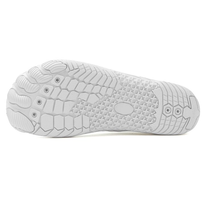 Stijlvolle en ergonomische unisex barefoot schoenen in het wit, zwart, grijs of babyblauw, perfecte pasvorm en comfort