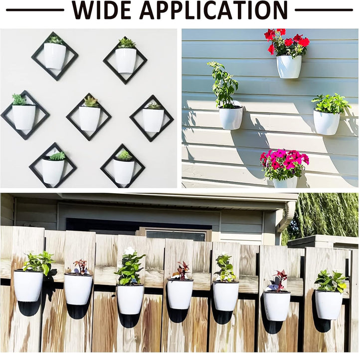 Moderne witte hangende plantenbak met zelfirrigatie voor binnen en buiten, ruimtebesparend en decoratief.