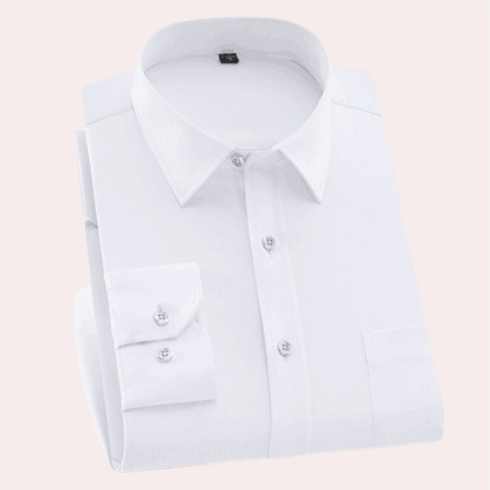 Felix kreukvrij herenoverhemd detail: comfortabele stretchstof perfect voor een stijlvolle zakelijke of casual look.