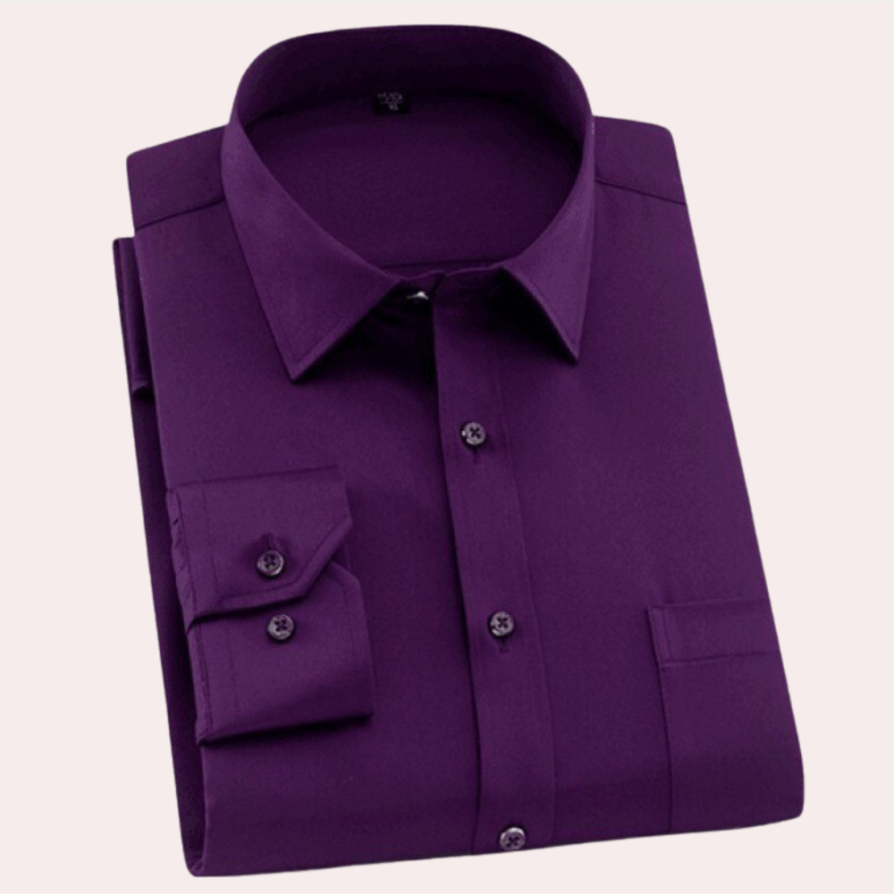 Comfortabel Felix herenoverhemd, kreukvrij en stijlvol, perfect voor een ontspannen casual dag met elegantie.