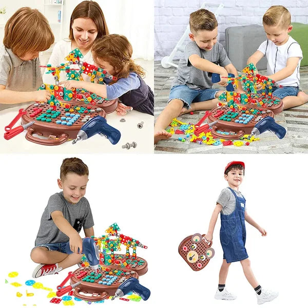Montessori speelgoedkist: bouwset voor kinderen, stimuleert creativiteit, fijne motoriek & algehele ontwikkeling, spelenderwijs.