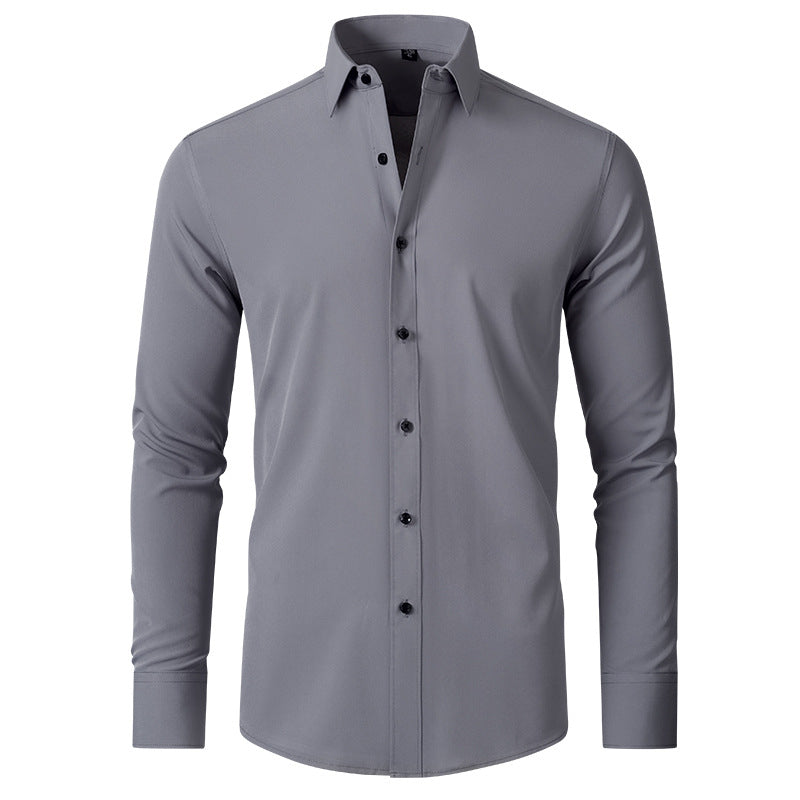 Modieus heren stretch overhemd, anti-kreuk en duurzaam. De perfecte aanvulling op elke garderobe.