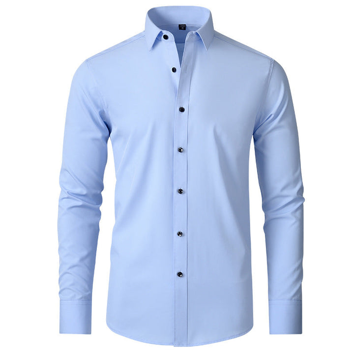 Nieuw in collectie: Heren stretch overhemd, kreukvrij en modieus. Perfect voor kantoor of vrije tijd.