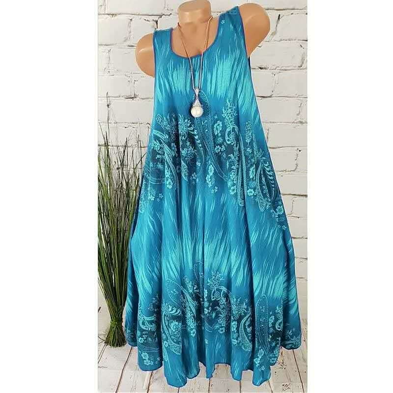 Comfortabele oversized dames midi jurk (CassieDress™), perfect voor een casual zomerse dag of elegante avond.