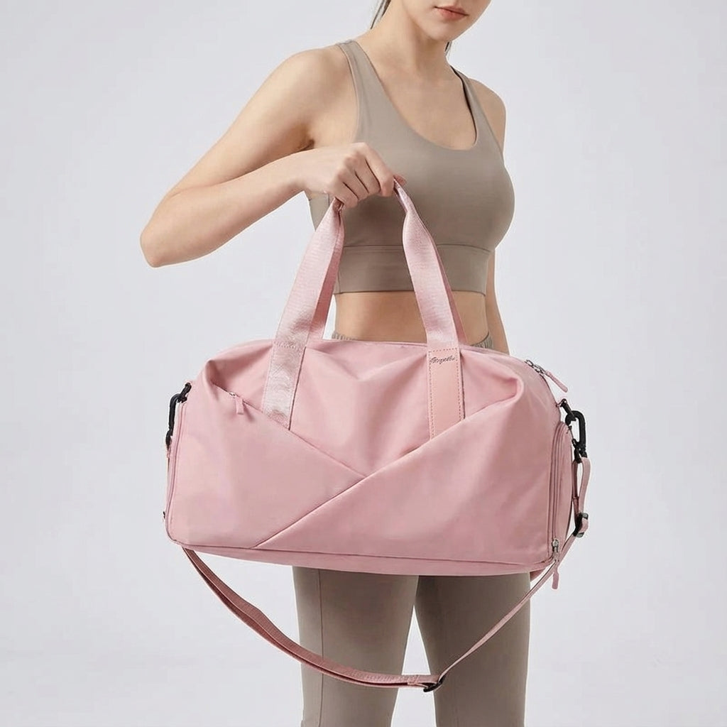 Interieur van de Movella multifunctionele reis- en gymtas, met slimme organisatievakken voor al je spullen.